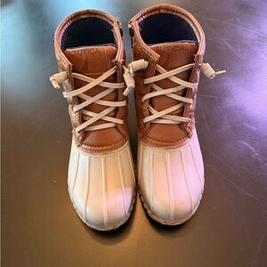 Nautica Dorsay Duck Boots Women’s 7 Quilted Waterproof Brown Tan